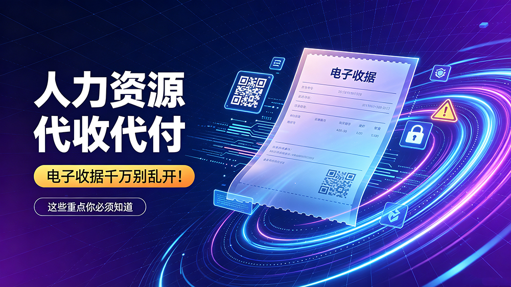 人力资源代收代付，电子收据千万别乱开！这些重点你必须知道